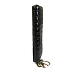 Christian Dior Black Patent Leather Zip-Around Long Wallet