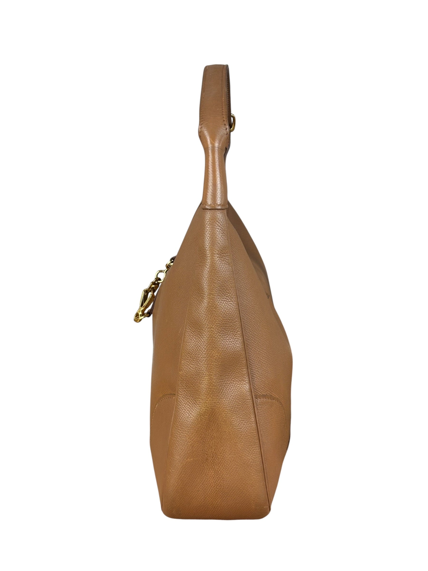 Hermes Vintage Tan Brown Leather Shoulder Bag