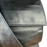 Chanel Vintage Black Leather Flap Crossbody Messenger Bag 1997