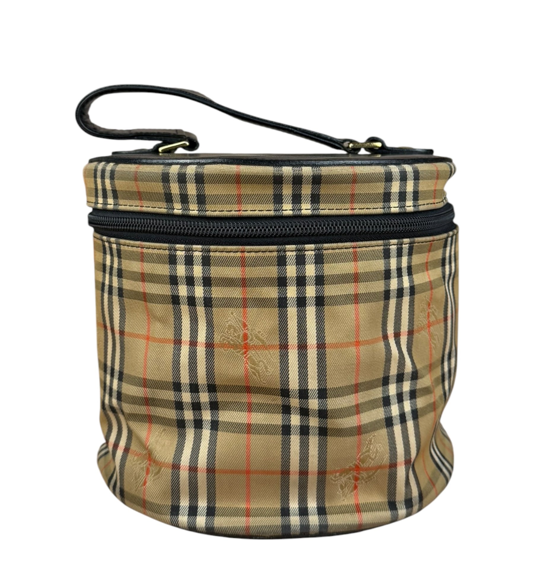 Burberry Vintage Nova Check Top Handle Vanity Bag
