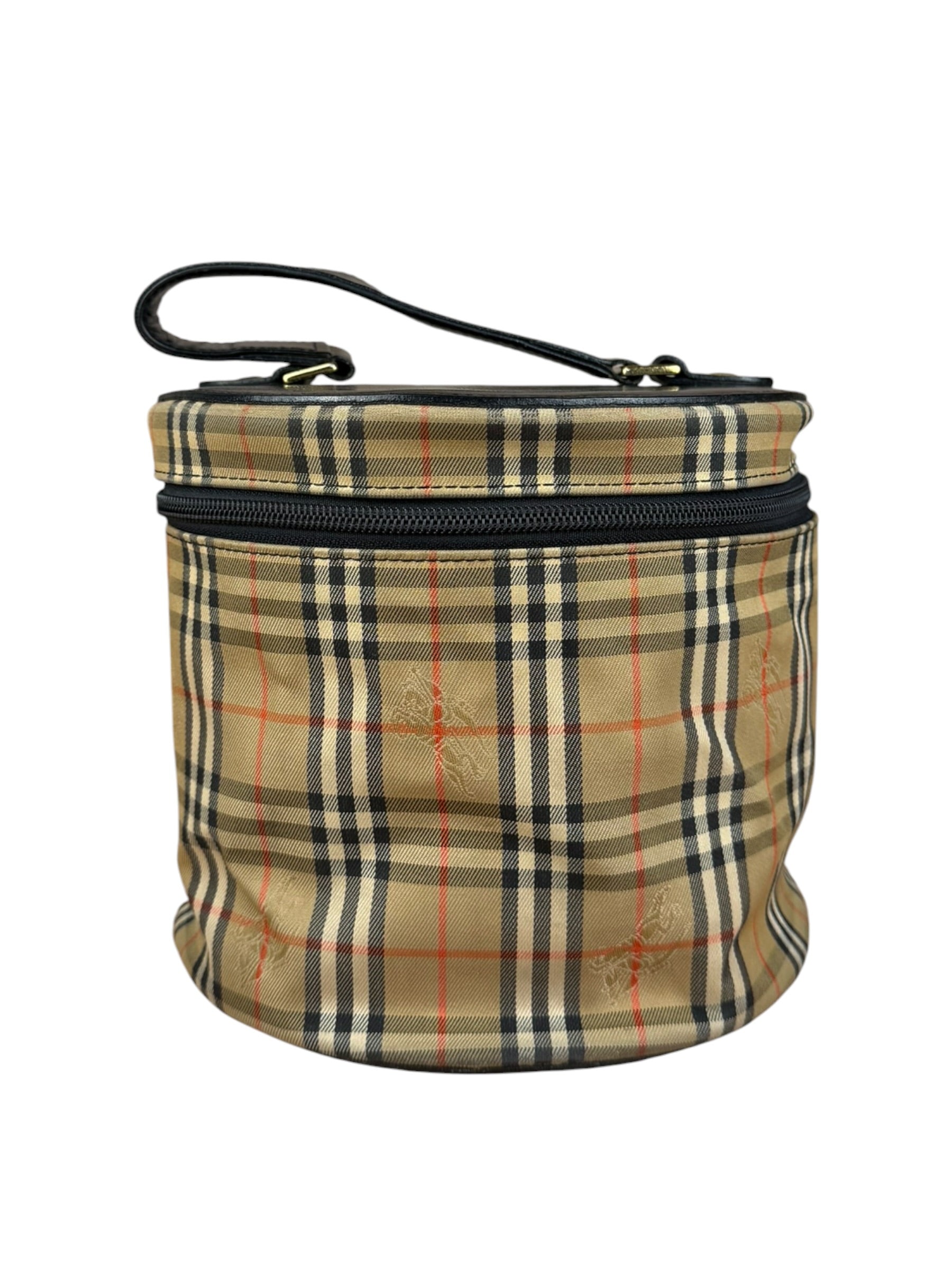 Burberry Vintage Nova Check Top Handle Vanity Bag