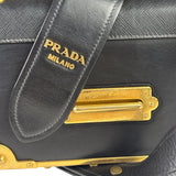Prada Black Saffiano Leather Cahier Shoulder Bag