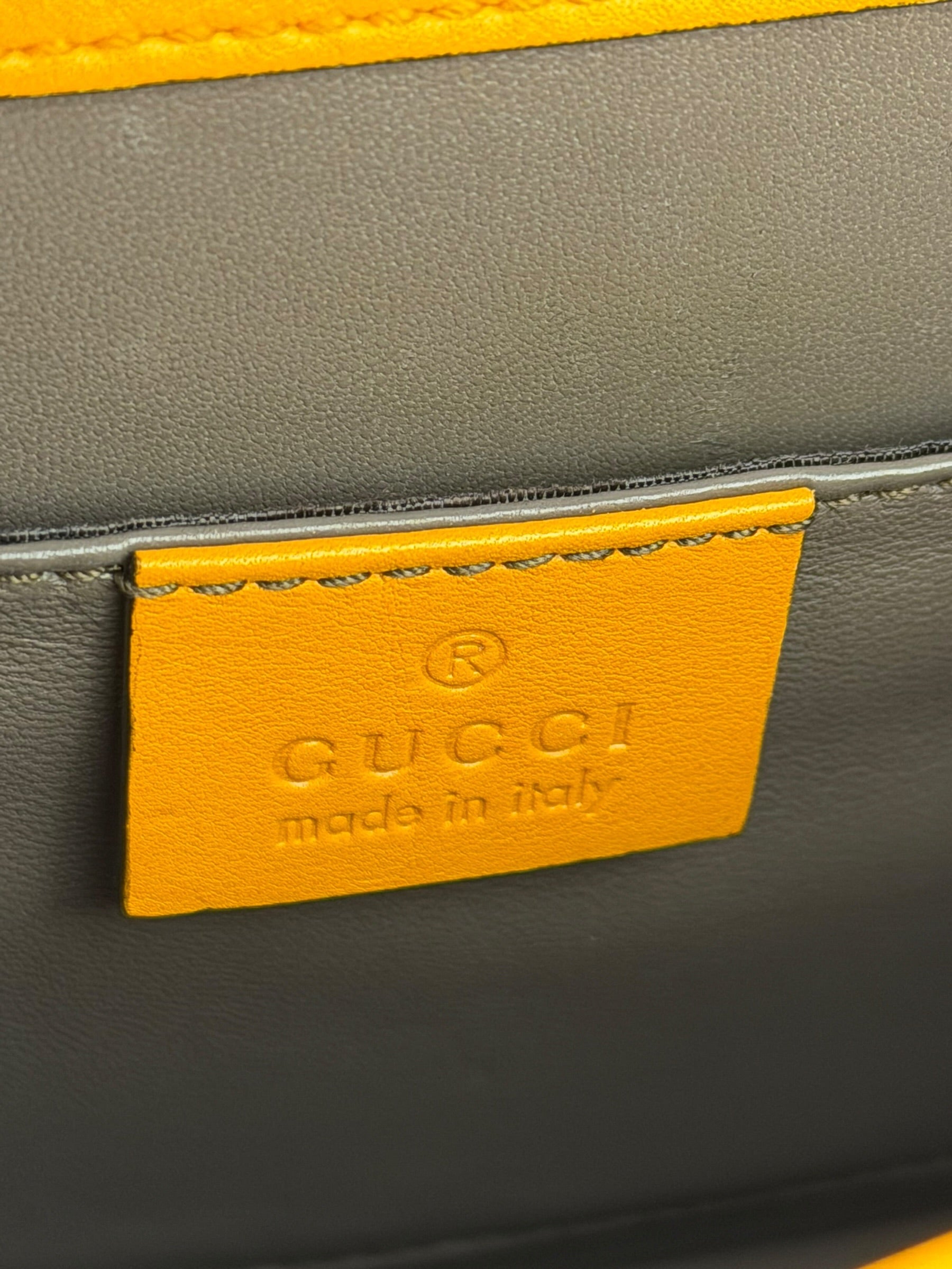 Gucci Orange GG Polished Leather Shoulder Bag