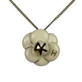 Chanel Vintage Camellia Pendant Necklace