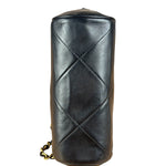 Chanel Black Quilted Leather CC Tassel Barrel Mini Chain Bag