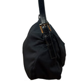 Fendi Black Leather Trim Mamma Baguette