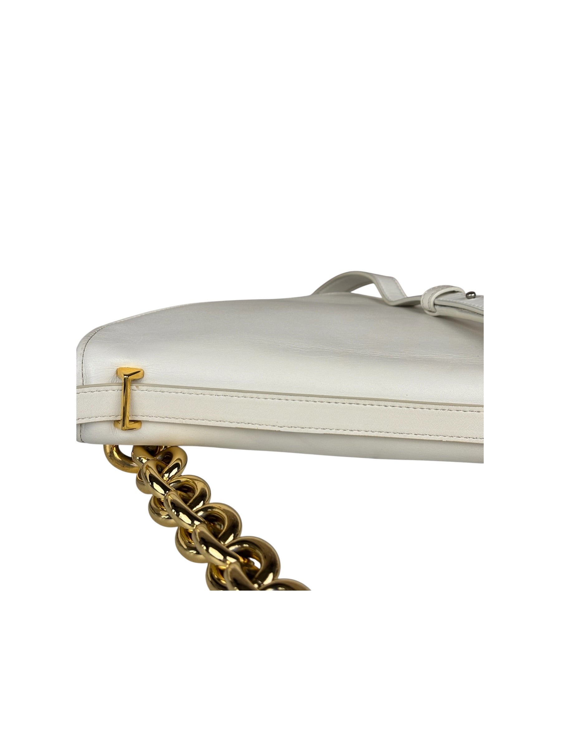 Bottega Veneta White Leather Mount Shoulder Bag
