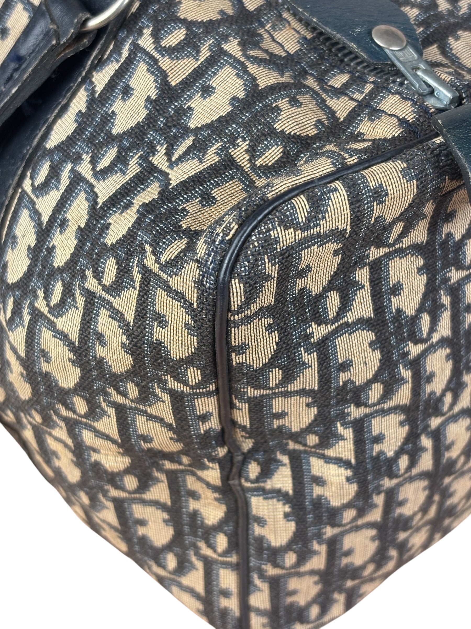 Christian Dior Canvas Monogram Trotter Mini Boston Hand Bag