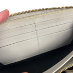 Balenciaga Grey Leather Moto Long Wallet