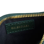Balenciaga Green Zip Pouch