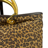 Bottega Veneta Nylon Leopard Print Handbag