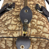 Christian Dior Brown Leather Trotter Boston Handbag