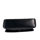 Chanel Black Quilted Leather Flap Bag 1989