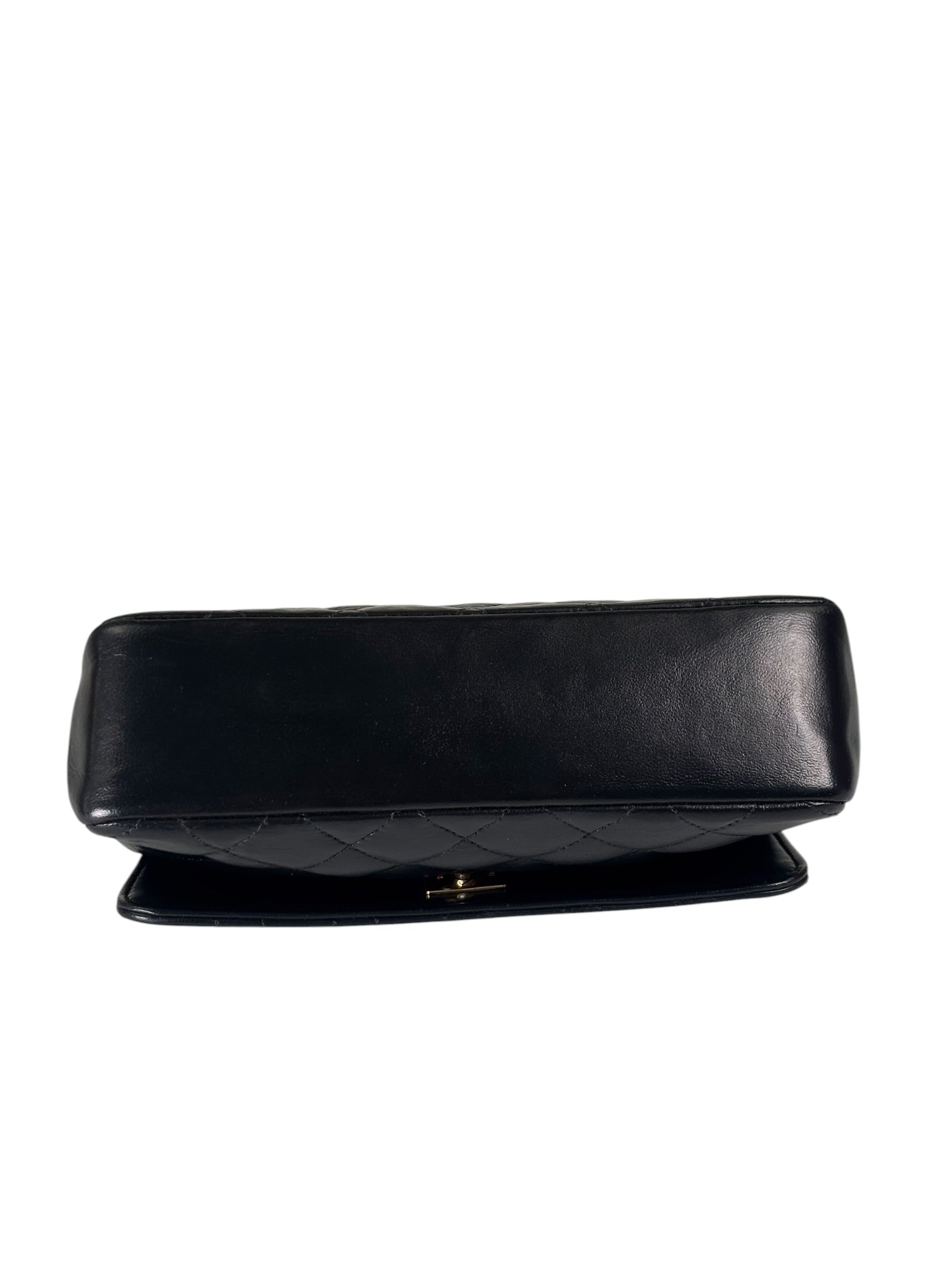 Chanel Black Quilted Leather Flap Bag 1989