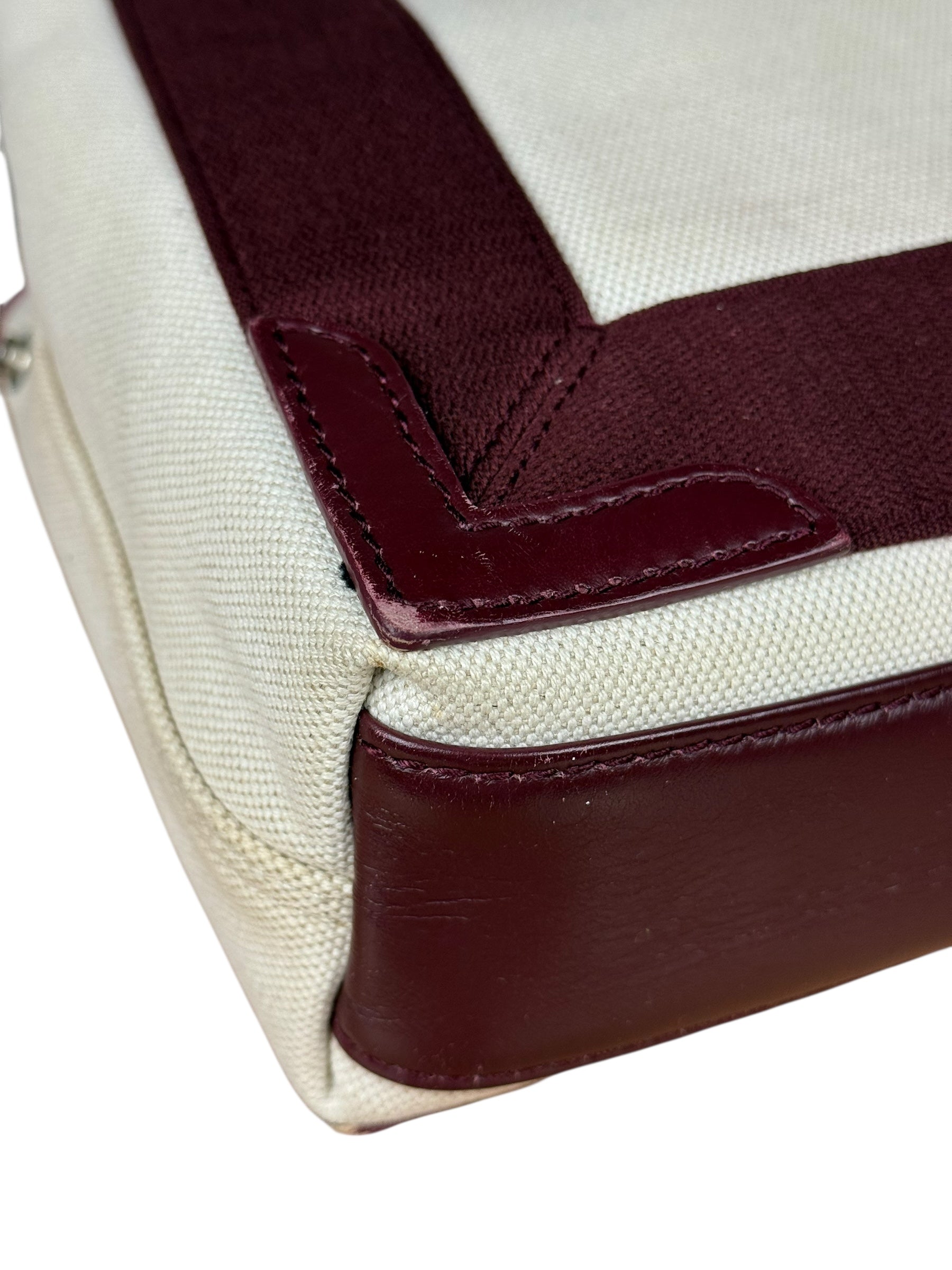 Balenciaga Canvas Maroon Cabas XS Tote Bag