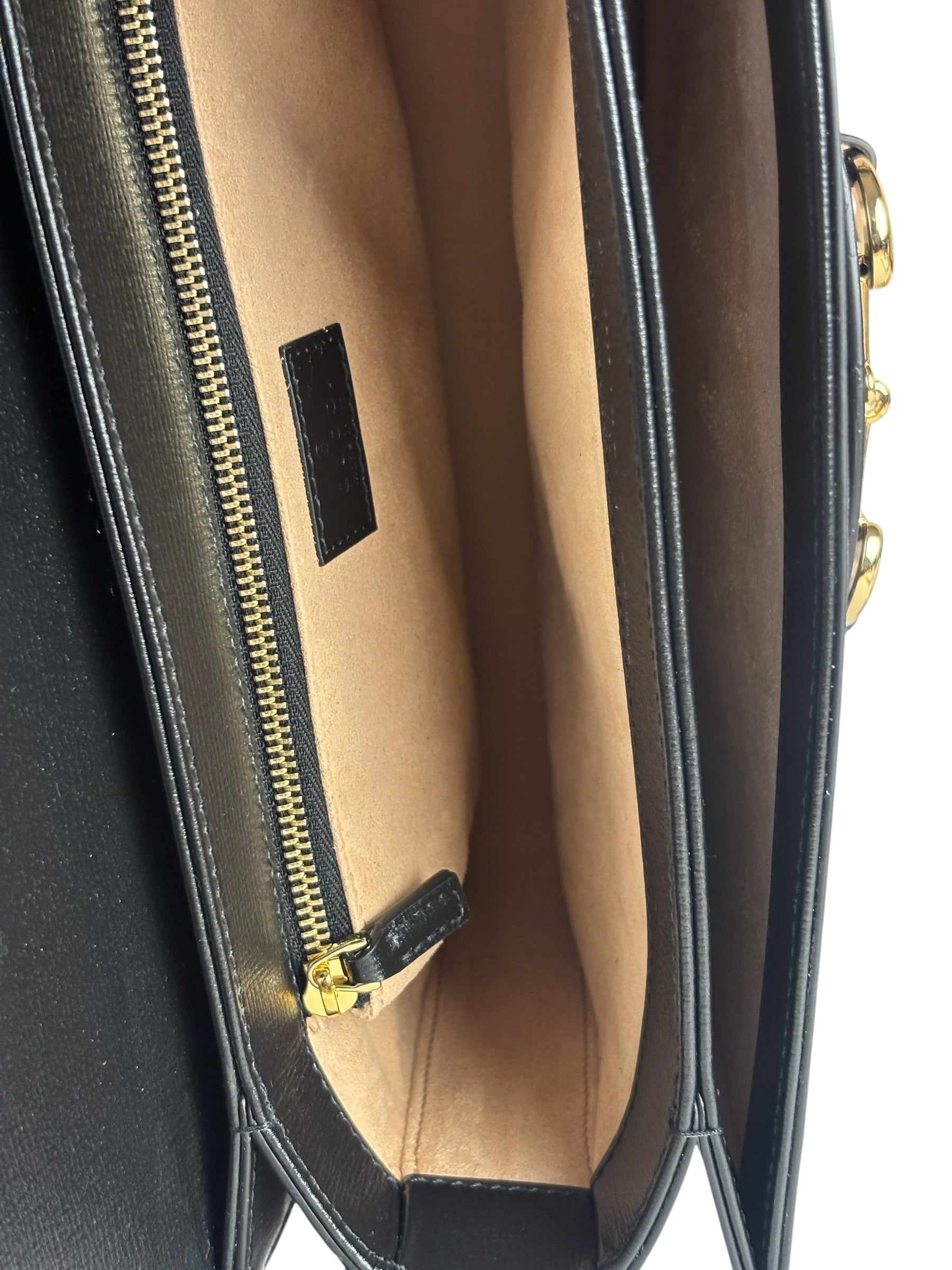 Gucci Black Leather Horsebit 1955 Shoulder Bag