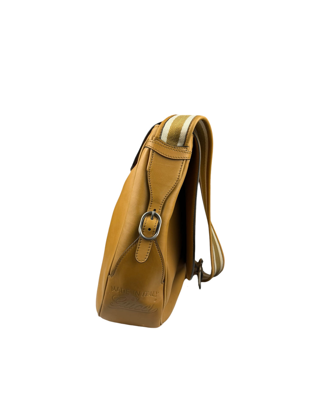 Gucci Vachetta Brown Leather Flap Messenger Bag