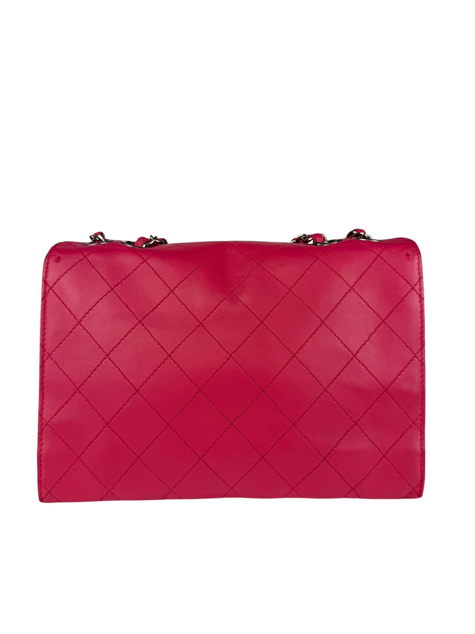 Chanel Pink Quilted Leather Accordion Flap Bag 2014