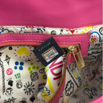 Fendi Pink Leather Logo Embossed Baguette