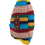 Gucci Horsebit Striped Crochet Tote Bag