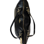 Coach Black Pebbled Leather Ava Zip Tote