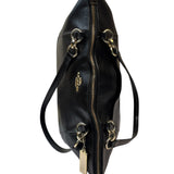 Coach Black Pebbled Leather Ava Zip Tote