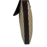 Gucci Brown Leather Trim GG Supreme Messenger Bag
