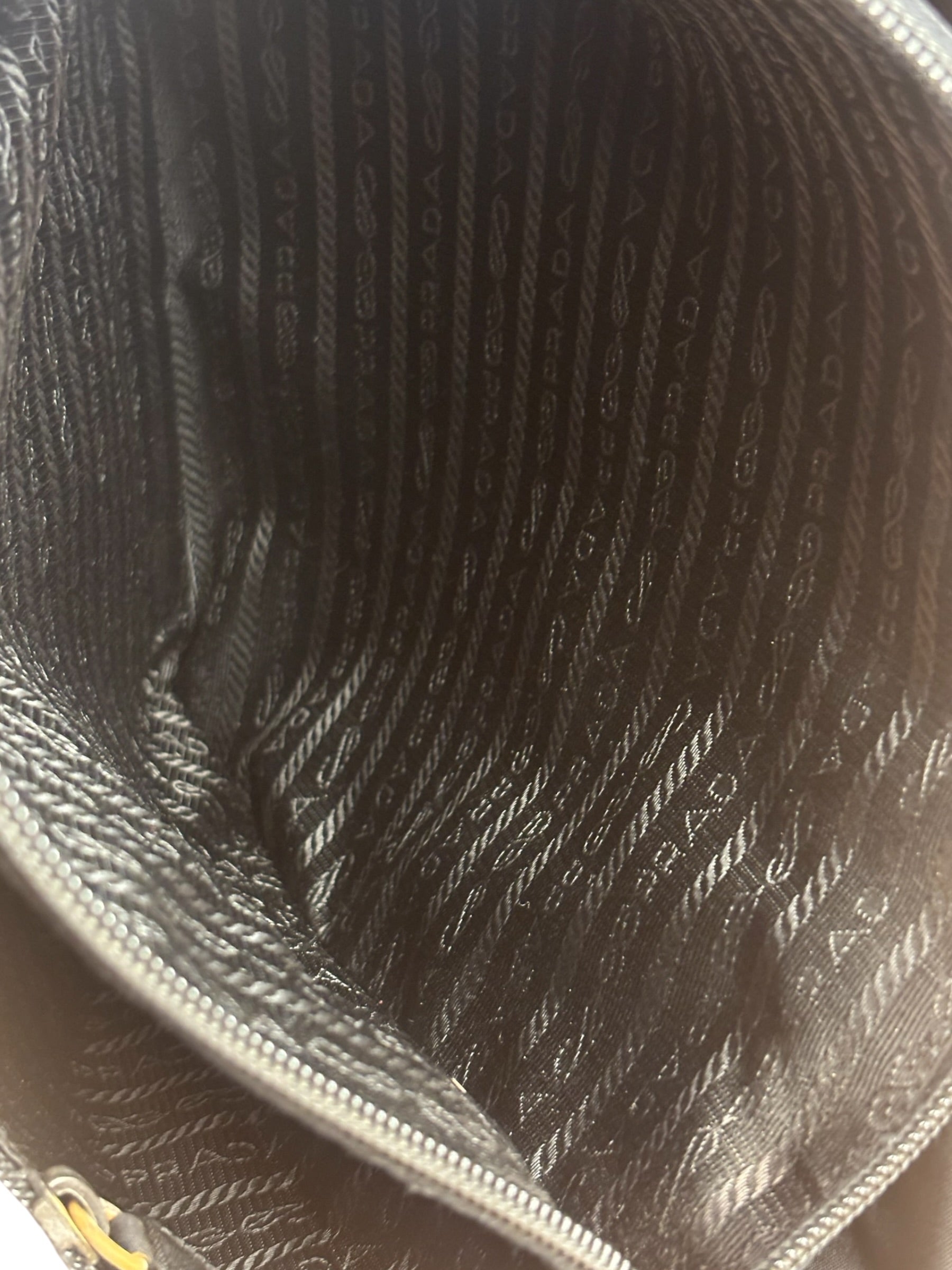 Prada Vintage Black Nylon Shoulder Tote