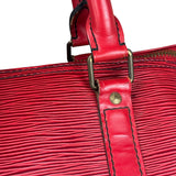 Louis Vuitton Red Epi Keepall Duffel Hand Bag