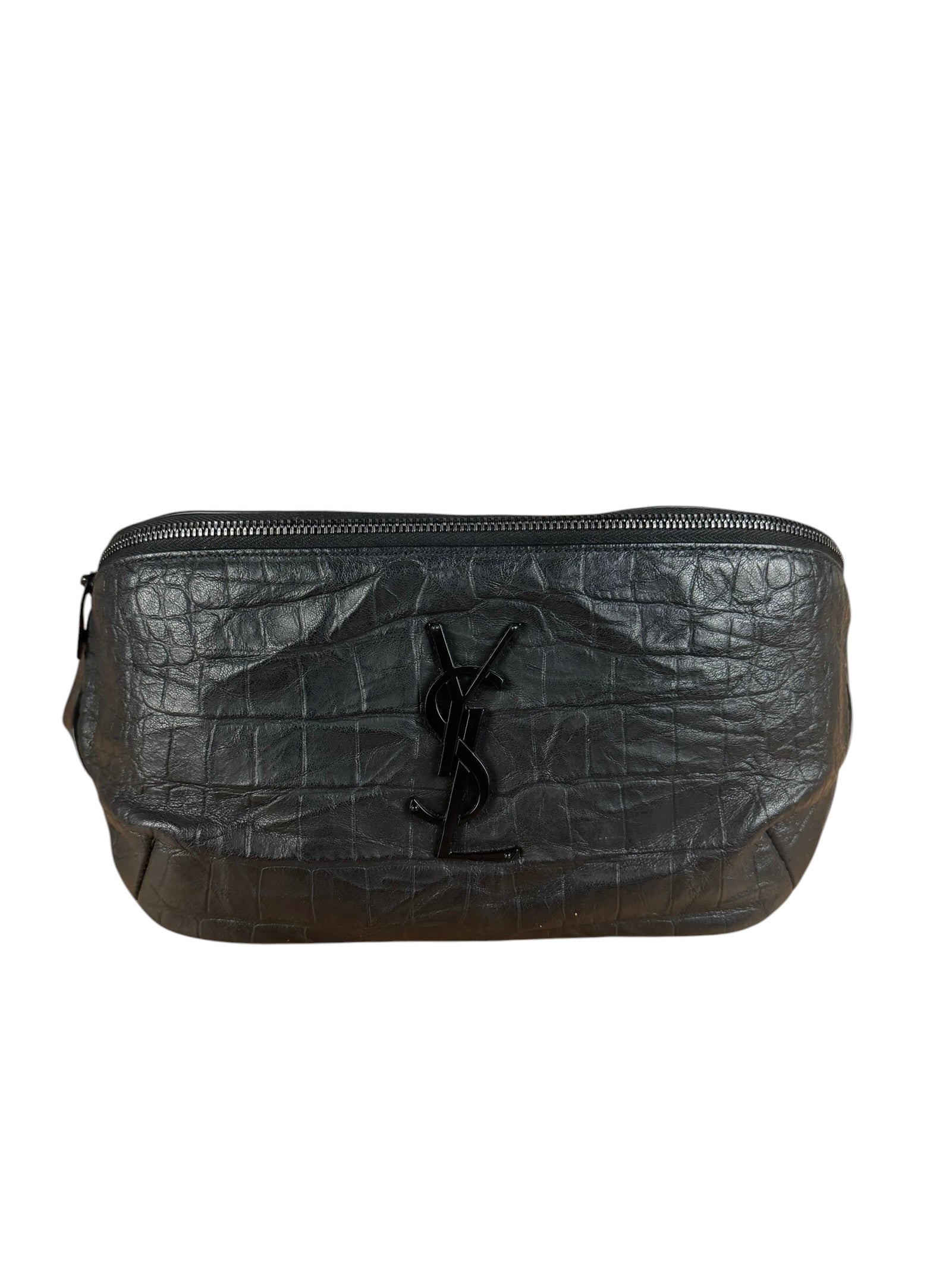 Saint Laurent Crocodile Embossed Marsupio Belt Bag