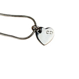 Christian Dior Dainty Sterling Silver Heart Pendant Necklace
