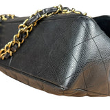 Chanel Black Caviar Leather Single Flap Bag '04