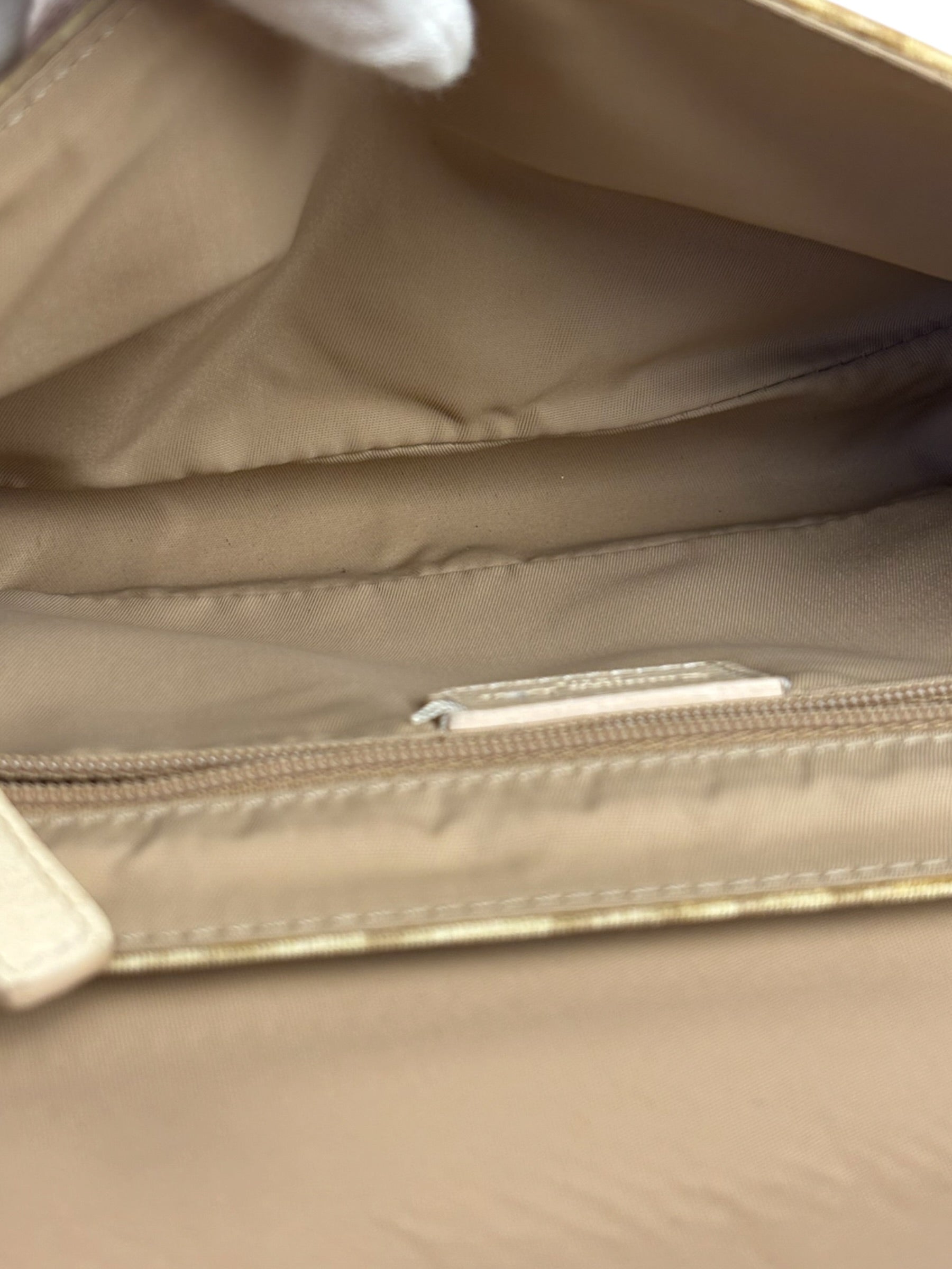 Christian Dior Beige Embroidered Trotter Flap Crossbody Bag