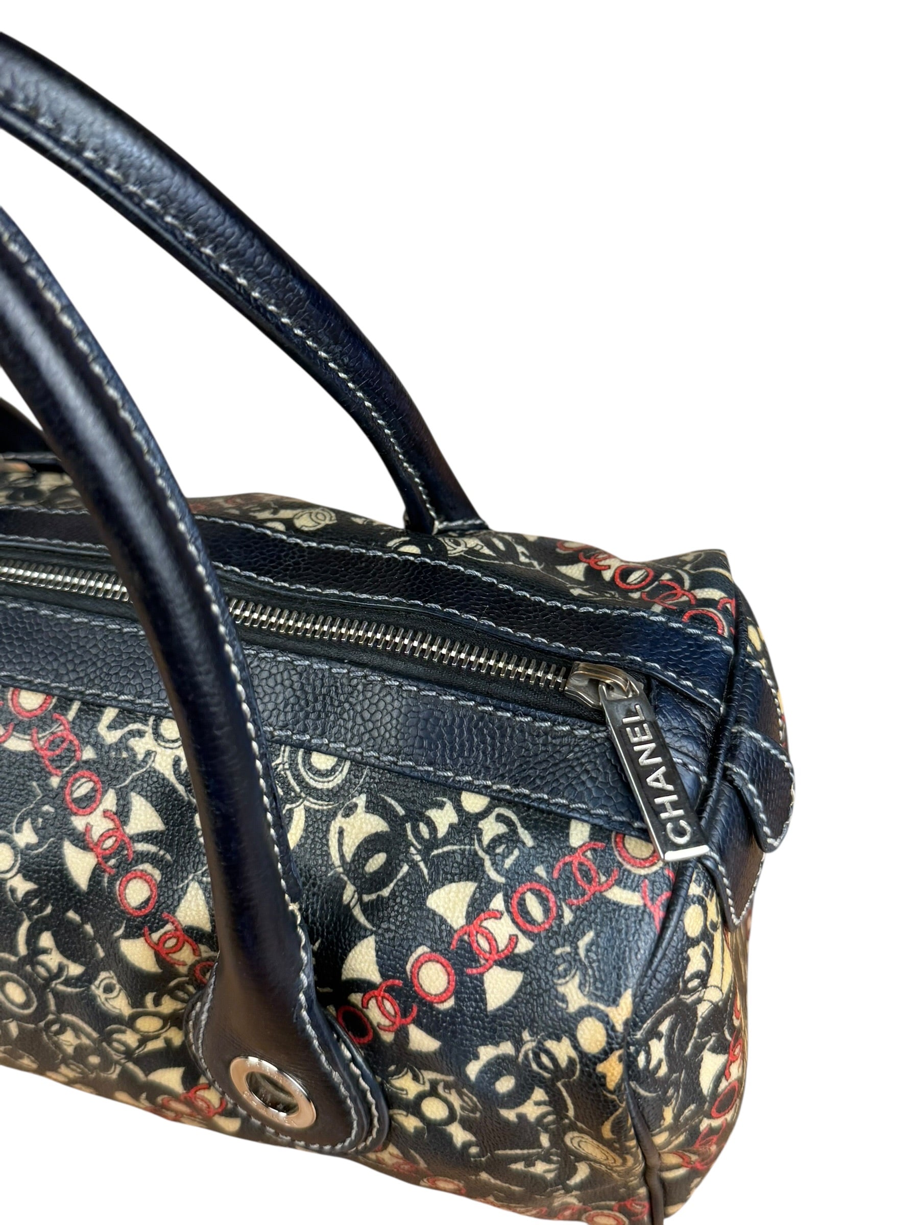 Chanel Vintage Coco Optic Bowler Bag 2006