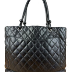 Chanel Black Leather Cambon Ligne Tote 2003