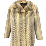 Furvan Vintage Black Intricately Trimmed Mink Fur Coat