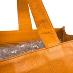 Chanel Vintage Orange Caviar Leather Tote 1989