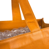 Chanel Vintage Orange Caviar Leather Tote 1989