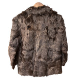Vintage Chocolate Brown Rabbit Fur Coat