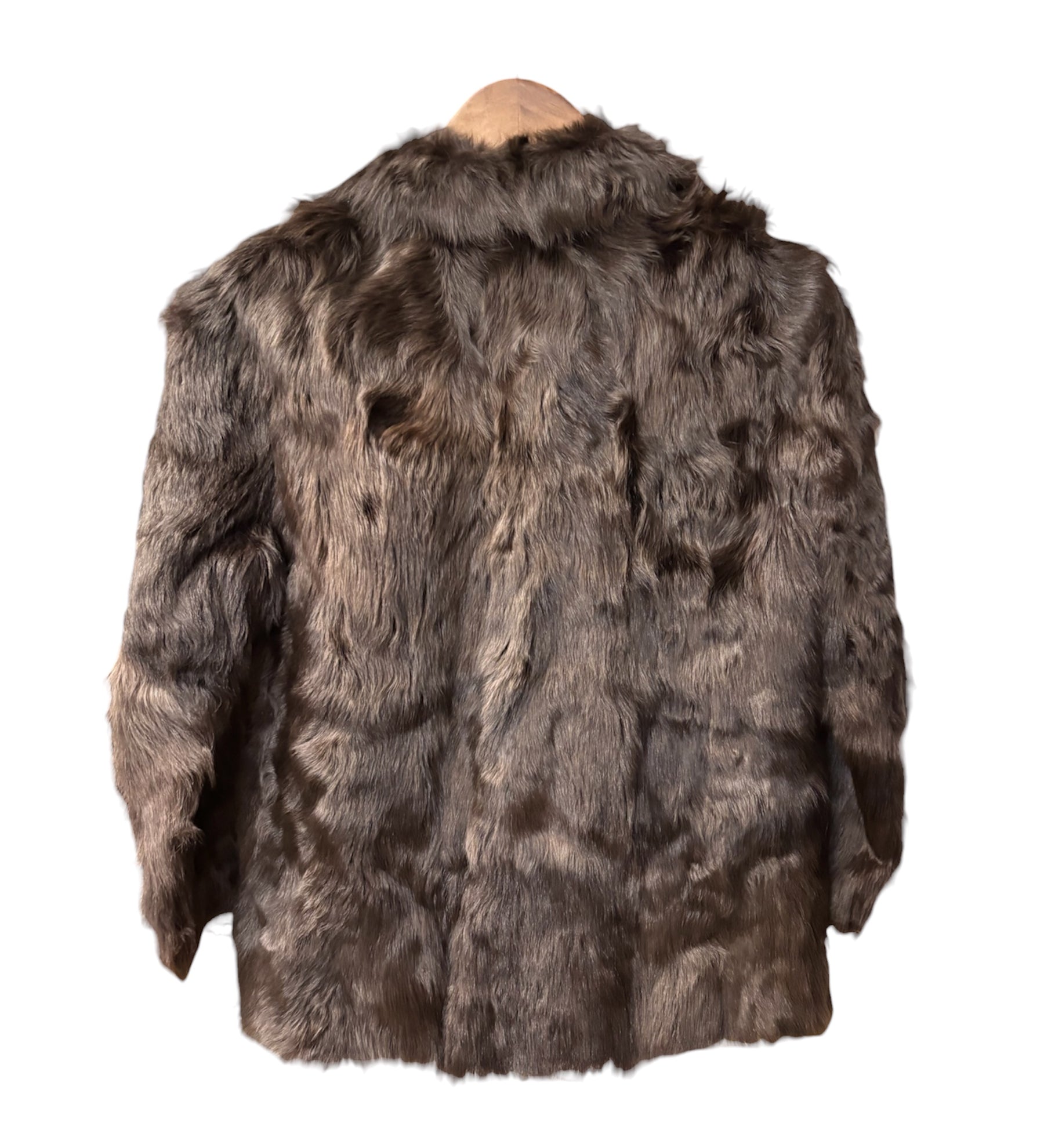 Vintage Chocolate Brown Rabbit Fur Coat