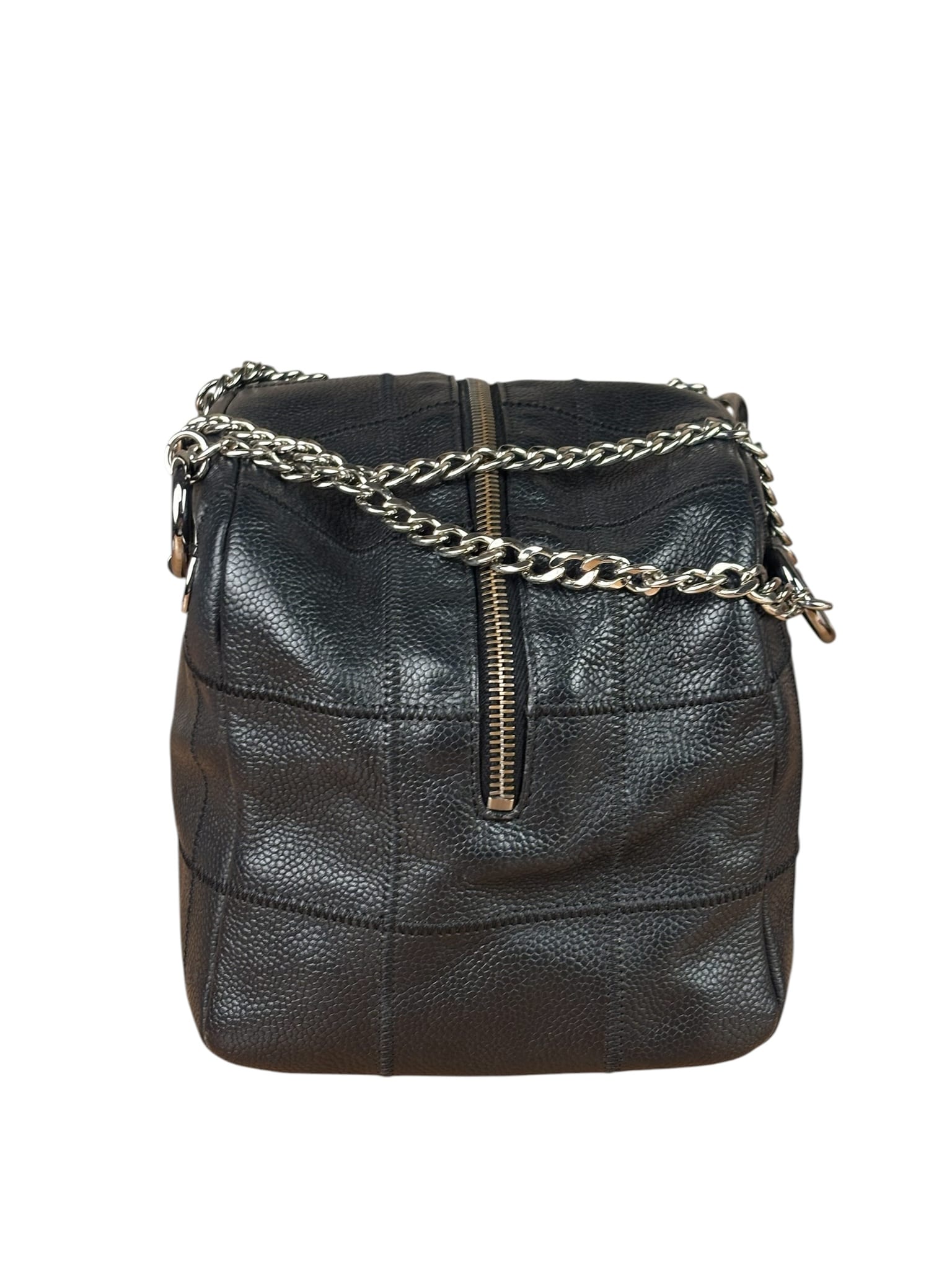 Chanel Black Caviar Chocolate Bar Shoulder Bag