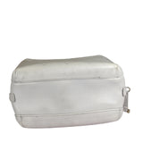 Chanel White Quilted Leather Vanity Small Bowling Two-Way Bag 2019