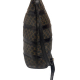Celine Coated Canvas Stripped Macadam Crossbody