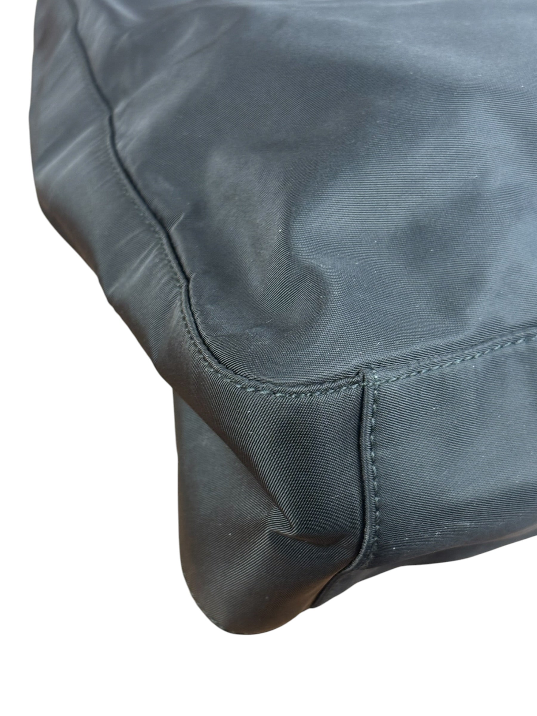 Prada Vintage Black Nylon Hobo Shoulder Bag
