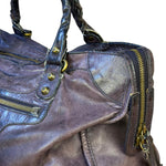 Balenciaga Vintage Purple Classic Motorcycle City Bag