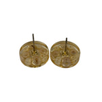 Chanel Vintage CC Clear Resin Faux Pearl Earrings
