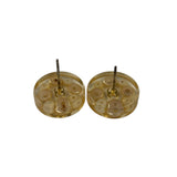 Chanel Vintage CC Clear Resin Faux Pearl Earrings
