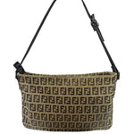 Fendi Vintage Brown Zucca Shoulder Bag