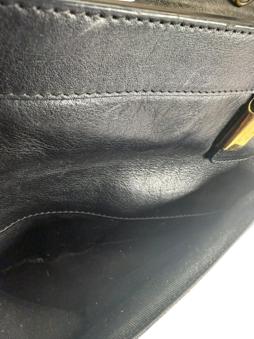 Chloe Black/Cream Leather Alice Top Handle Bag