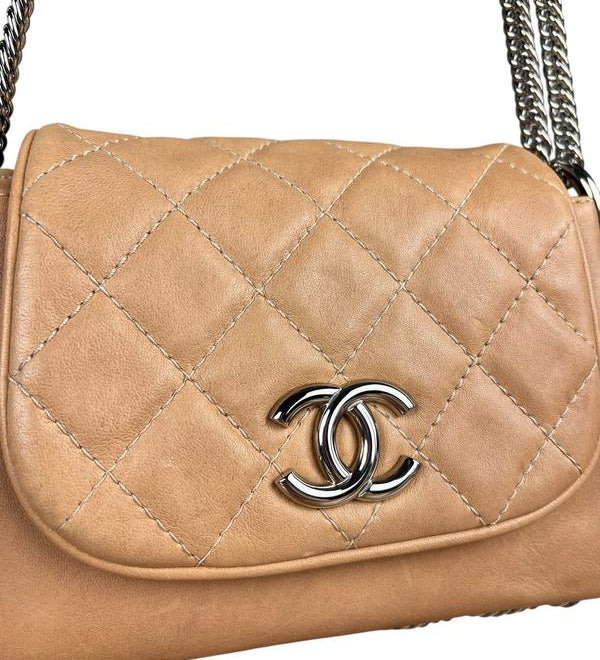 Chanel Beige Bijoux Accordion Flap Bag 2008